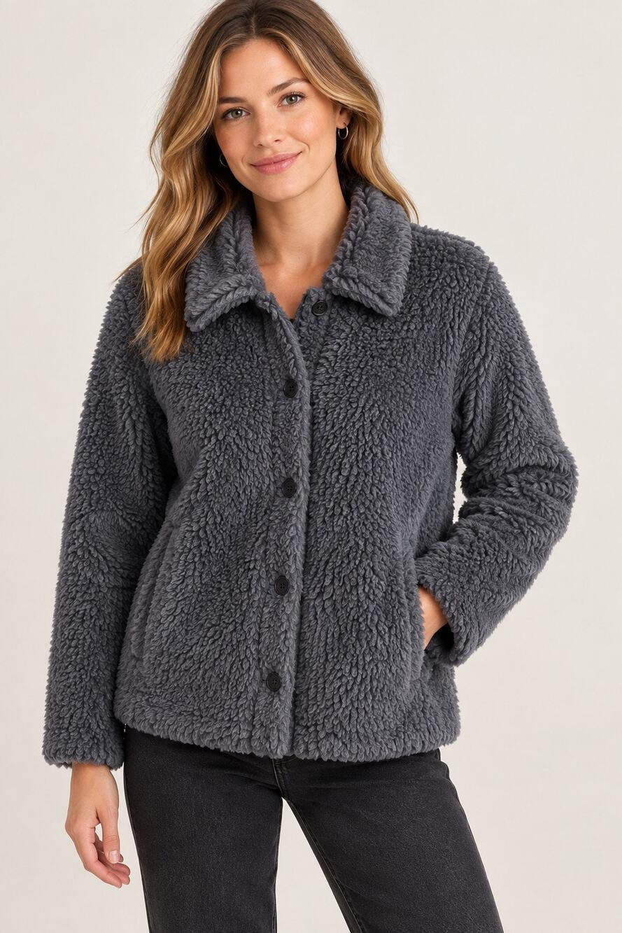 Patagonia Alder Creek Sherpa Jacket – Forge Grey – Size Small